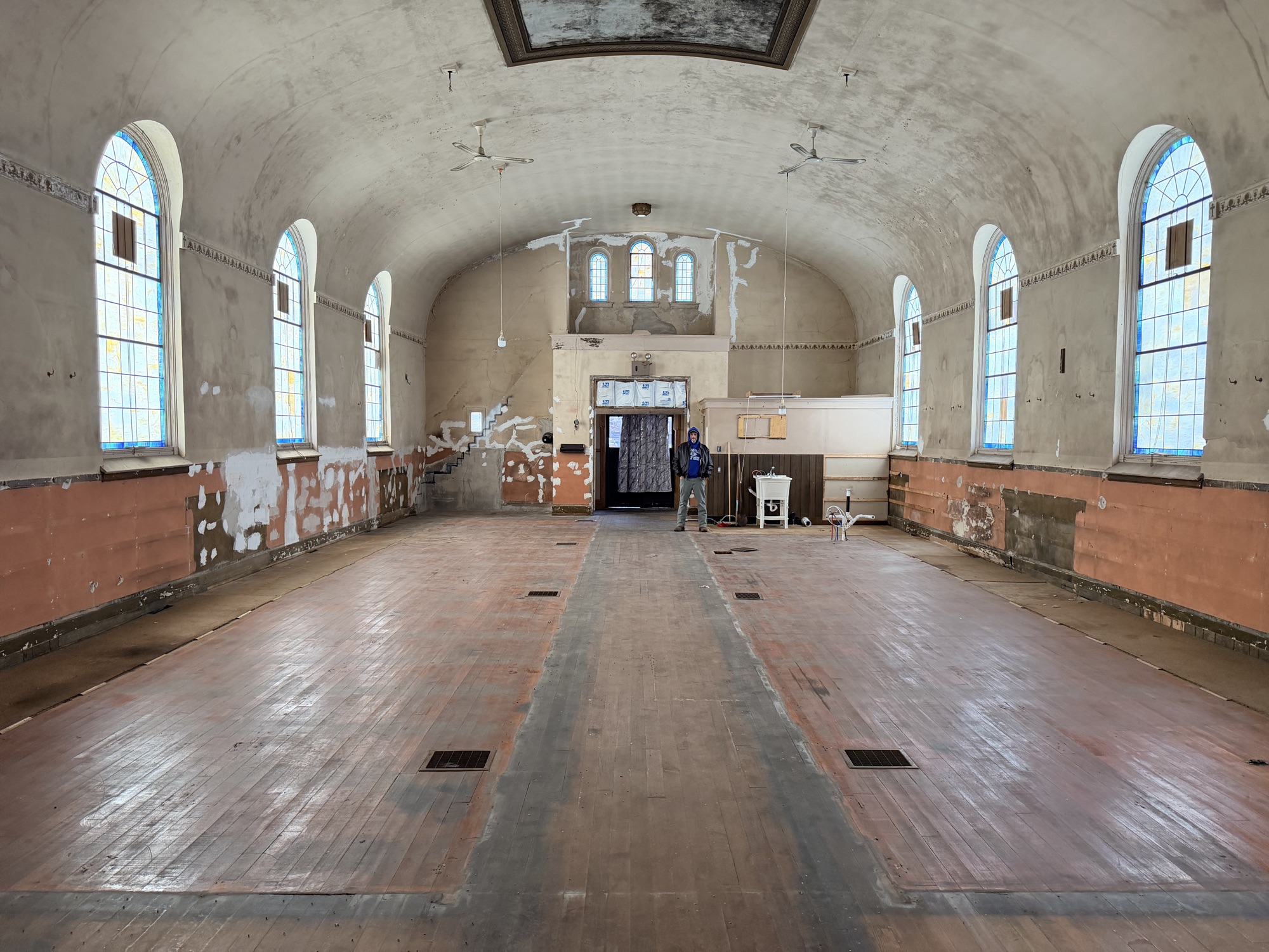 The main hall of the church
